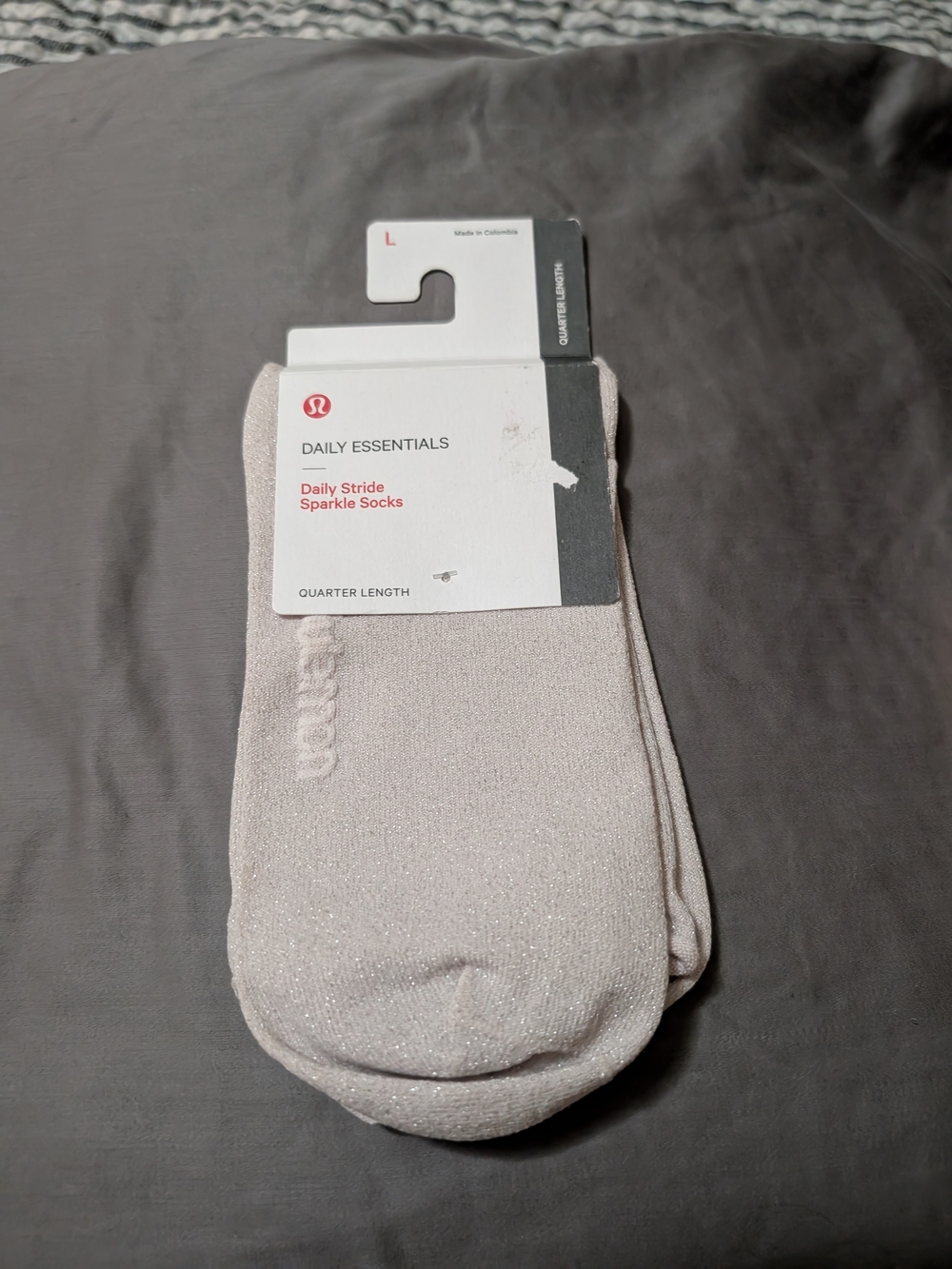 Lululemon Daily Essentials Sparkle Quarter Length Socks